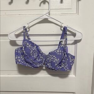 Floral Purple Bikini Top